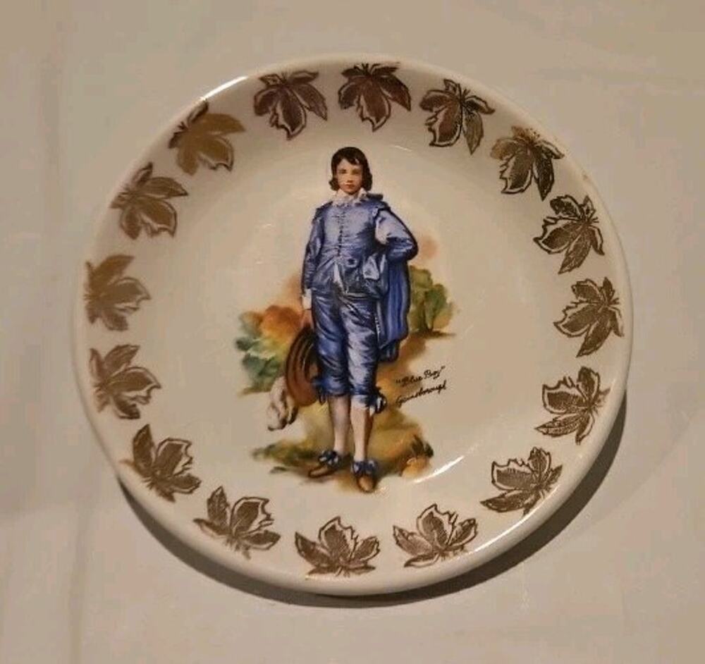 VTG Collectible Plate, Blue Boy Goinsborough, Ironstone Stratford, Wood & Sons